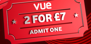 Two adult cinema tickets for £7