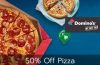 50 percent off pizza at dominos
