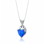 Blue Open Pendant Necklace