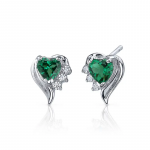 Emerald & CZ Earings