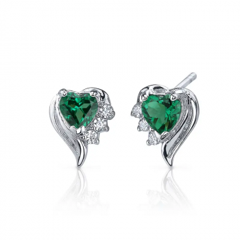 Emerald & CZ Earings