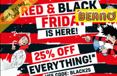 beano red and black friday deals 25 percent off everything