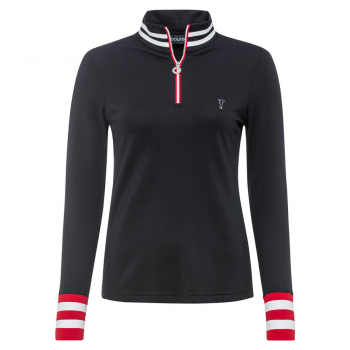 ladies modern half zip golf sweater