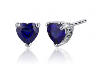 Sapphire stud earrings blue