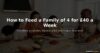 How to feed a family of 4 for £40 a week meal plan