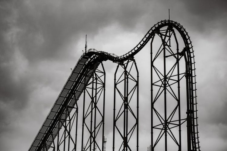 Roller coaster at a UK theme park