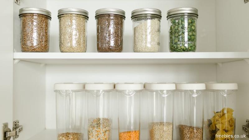 Well-stocked pantry with bulk-bought staples