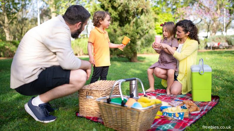Family enjoying a picnic in the park
