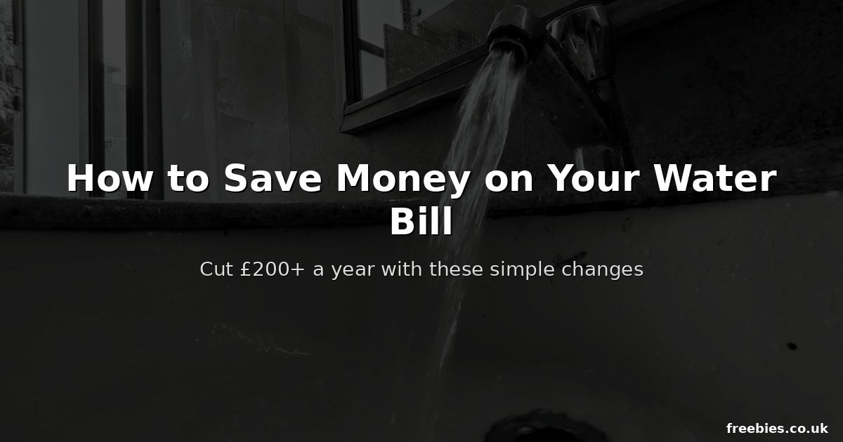 How to Save Money on Your Water Bill in 2026 - Freebies