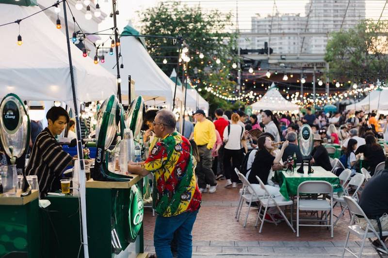 Festival food stalls