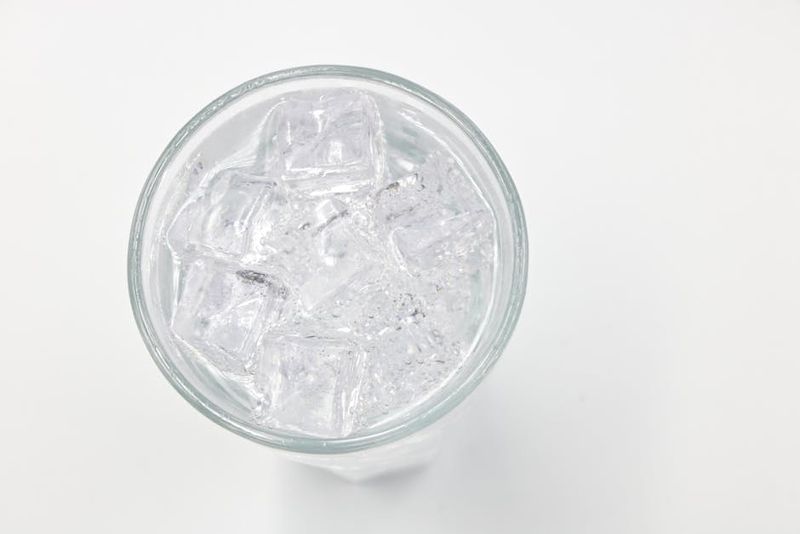 Glass of ice cold water for summer cooling