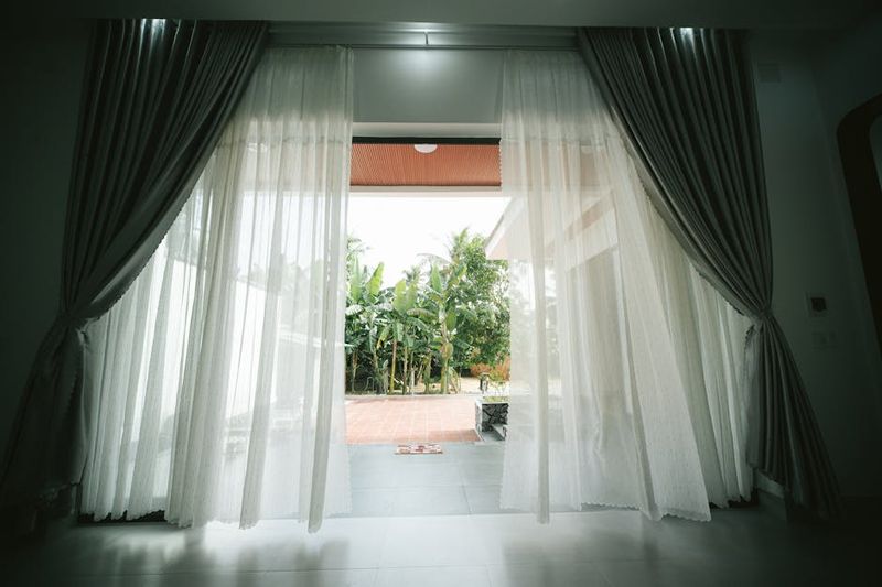 Open window with summer breeze