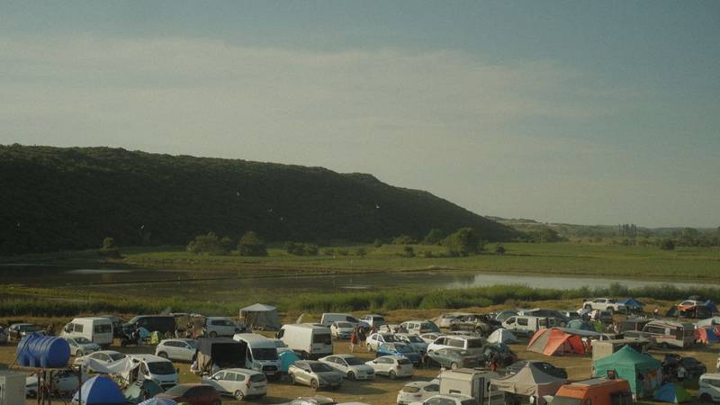 Festival camping - tents at a small independent festival
