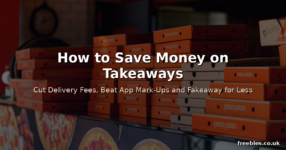 Takeaway pizza boxes on a dark background with bold white title text