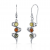 Baltic Amber Three Stone Drop Earrings in Sterling Silver