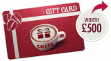 WIN a Costa Coffee gift card worth £500