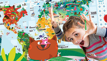 FREE World Map and Stickers from Banjo Robinson
