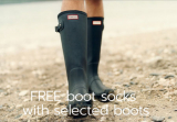 FREE boot socks with selected boots at HUNTER!