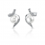 Pearl & CZ Spiral 6.5mm Drop Earrings in Sterling Silver