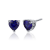 Heart Shaped Sapphire Stud Earrings in Sterling Silver