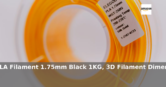 Amazon: 25% Off – ELEGOO PLA Filament 1.75mm Black 1KG, 3D Filament Dimensional