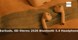 Amazon: 37% Off – Wireless Earbuds, 6D-Stereo 2026 Bluetooth 5.4 Headphones, 50+