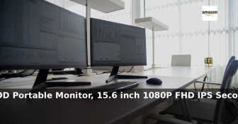 Amazon: 38% Off – COOLHOOD Portable Monitor, 15.6 inch 1080P FHD IPS Second Exte