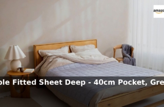 Amazon: 60% Off – Bedsure Double Fitted Sheet Deep – 40cm Pocket, Grey, 135x190c