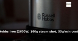 Amazon: 62% Off – Russell Hobbs Iron [2600W, 160g steam shot, 55g/min continuous