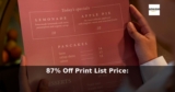 Amazon: 87% Off – Print List Price: