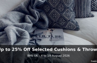 BHS UK: Up to 25% Off Selected Cushions and Throws