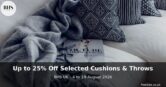 BHS UK: Up to 25% Off Selected Cushions and Throws