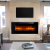 50% OFF Black 50 Inch Wall Mounted Electric Fire with Log 1800W Electric Fireplace
