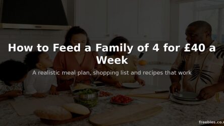 How to Feed a Family of 4 for £40 a Week