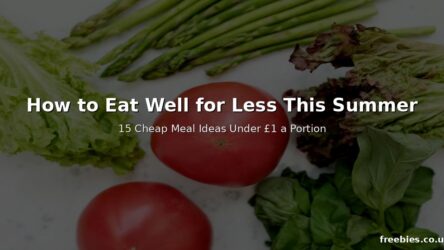 How to Eat Well for Less This Summer – 15 Cheap Meal Ideas Under £1 a Portion