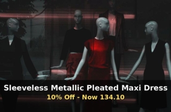 Coast: 10% Off Sleeveless Metallic Pleated Maxi Dress