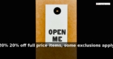 Find Me A Gift: 20% – off full price items, some exclusions apply