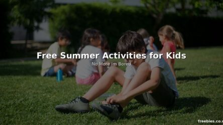 Free Summer Activities for Kids – No More Im Bored