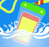 Free recycled waterproof phone pouch