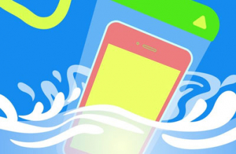 Free recycled waterproof phone pouch