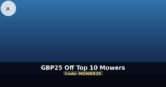 Just Lawnmowers: £25 Off Top 10 Mowers