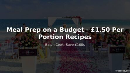 Meal Prep on a Budget – £1.50 Per Portion Recipes