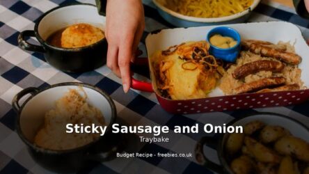Sticky Sausage and Onion Traybake