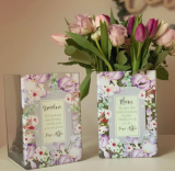 Personalised Lilac Floral Vase